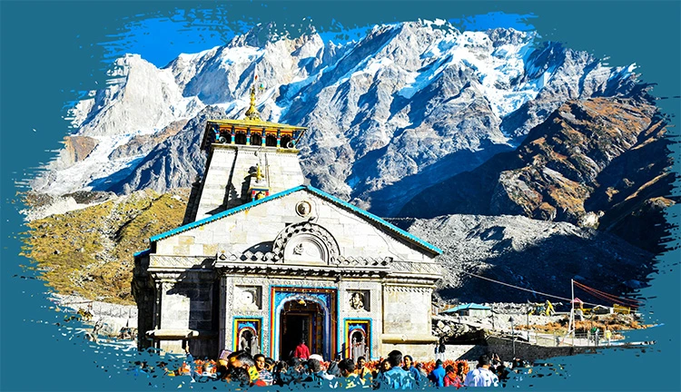 Ek Dham Yatra a Kedarnath, una sacra destinazione di pellegrinaggio hindu nell'Uttarakhand, che offre pacchetti di tour spirituali per l'Himalaya.